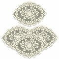 Heritage Lace 12 x 16 in. Rose Doily - Ecru - Set of 4 56672E-S